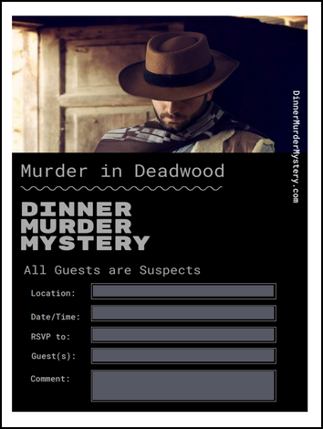 Sample Deadwood invitation